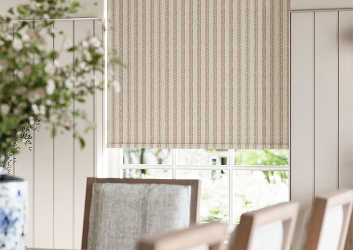 Emily Bond Block Printed Stripe, Pink & Blue - Roller Blind - Image 5